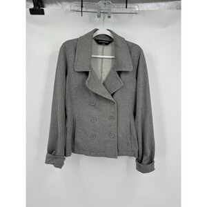 Norma Kamali Womens Minimalist Knit Blazer Size L Capsule Preppy Quiet Luxury‎
